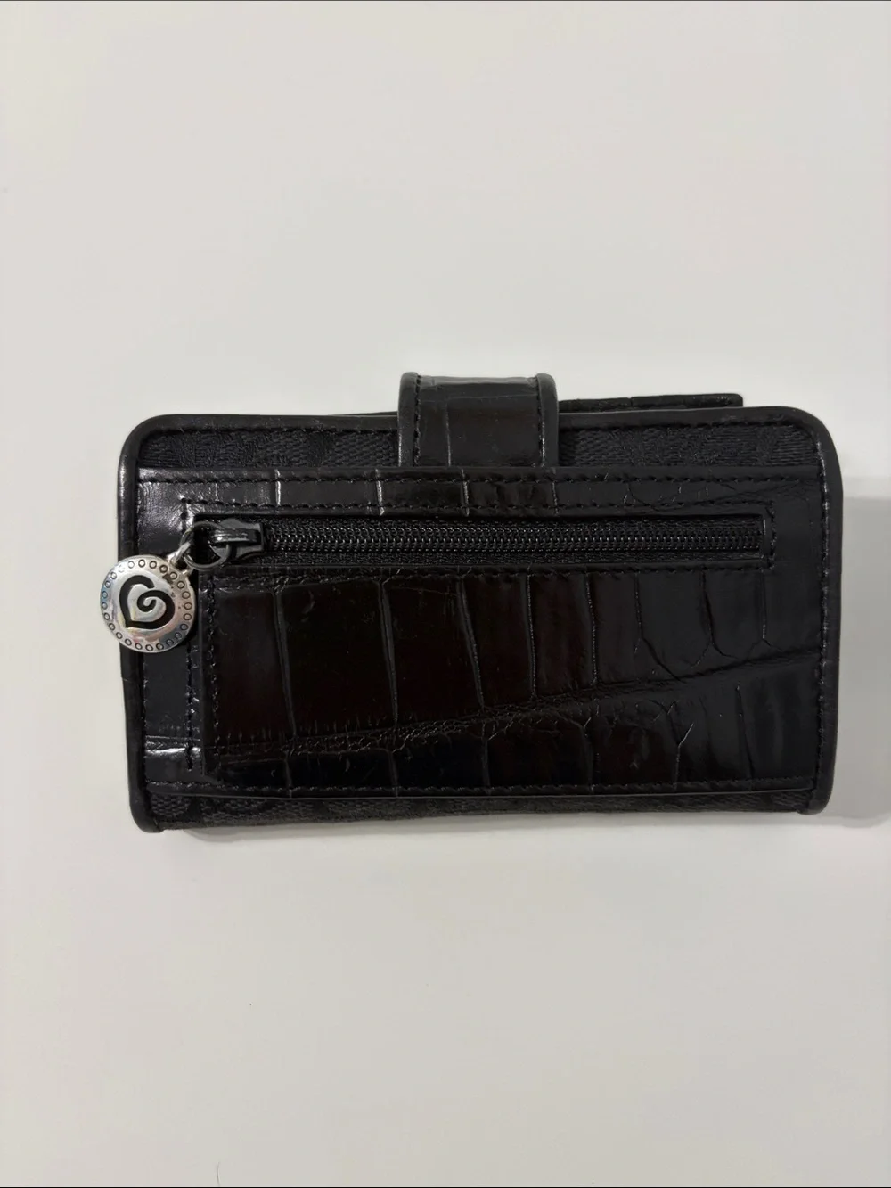 Brighton Black Women's Wallet with Heart Pattern
